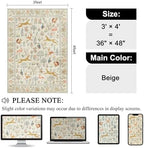 DUKINO 3x4 Rug, Washable Animal Area Rug for Entryway Non Slip, Beige - Image 2
