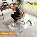 36"x46" Tempered Glass Chair mat for Carpet - Image 4