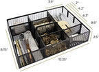 BLU MONACO | Black Metal Mesh Desk Drawer Organizer Tray | 12 Adjustable Compartments & 9 Removable Dividers | Space-Saving Office Supplies Organizer for Drawers, Vanity, Kitchen & Workspace Storage - Image 6