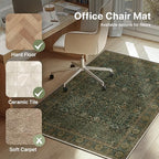48"x60" Office Chair Mat for Hardwood Floor, Non-Slip Washable Dark Brown - Image 3