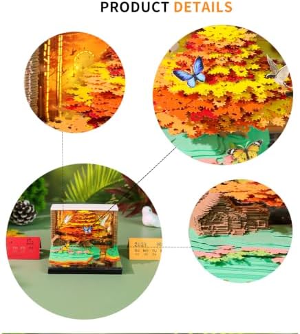 2027 3D Paper Carving Desk Calendar With LED Light - Image 5