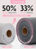 Fantasticlean Microfiber Cleaning Cloth Roll- 18'' x 12'', 36 Sheets (Grey) - Image 4