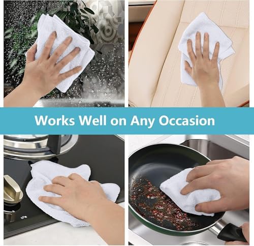 HOMEXCEL White Microfiber Cleaning Cloth 600 Pack, Microfiber Towel for Cars, Lint Free, Scratch-Free, Highly Absorbent, and Cleaning Rags for House, Window and Glass, Cars, TV Screen 11.5 X11.5 inch - Image 6