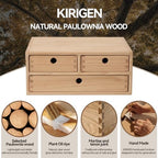 KIRIGEN Wood Desk Organizer with 3 Drawers, Desktop Storage, Natural 23-NA - Image 7