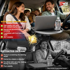 Car Desk for Laptop and Eating - 360°Rotating Cup Holder Table Tray -Black - Image 2