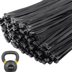 18 inch Black Zip Ties Heavy Duty 1000 PACK,120LBS Tensile Strength Self-Locking heavy duty UV Resistant Cable Tie Wraps for indoor and outdoor use by MasiStranth
