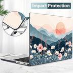DONGKE Compatible with MacBook Pro 16 Inch Case (2026-2021 Release, M5 M4 M3 M2 M1 Pro/Max Chip), Plastic Hard Shell Cover with Keyboard Cover & Screen Protector for MacBook Pro 16", Sun & Daisies - Image 5