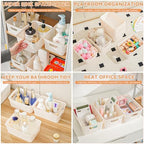 12 Pack Plastic Storage Baskets for Organizing, Storage Baskets for Shelves with Handles, Small Storage Bins with Labels, Classroom Storage Organization for Cabinet,Closet, Office - Image 6