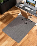 Soimeat Office Chair Mat for Hardwood Floor, 44.9" x 53.1" Non-Slip Desk Computer Chair Mat, PVC Floor Mat for Rolling Chair, Heavy Duty Wood/Tile Floor Protector Desk Rug for Home, Dark Grey by Soimeat