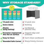 16 Pack Desk Privacy Folders for Students Desk Divider - Designer Pastel Color Privacy Folders for Students - Easy to Clean Strong Plastic Privacy Shield Desk Dividers for Students Classroom Supplies - Image 4