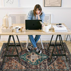Anidaroel 5x7 Home Office Chair Mat for Hardwood Floor, Ant-Slip Computer Chair Mats for Rolling Chair, Office Floor Mat, Non Curling Chair Mats, Dull Brown - Image 2