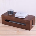Cable Management Box, Solid Wood Cord Hider, Large Wire Organizer by GroveMindooOfficeStorage