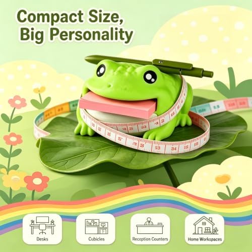 Note Toad Frog Shaped Sticky Note Holder, Desk Organizer (2PCS) - Image 4