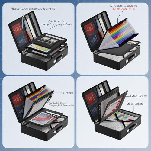JHSafer 6400 ℉ Fireproof Document Box with Lock, Hard Case Safe Box - Image 5