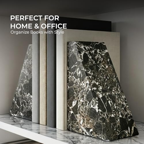 Natural Black Marble Bookend 6" - Image 4