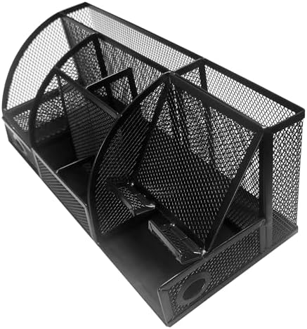 Mesh Desk Organizer Set Office Accessories - Desk Organization with multiple compartments for Desk Supplies, Desk Storage Organizer, Desktop Organizer with drawers, Desk Organizers and Accessories - Image 6