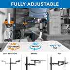 Mount-It! Printer Pole Mount for Thermal Label Printers, Full Motion Arm with Rotating Tray, Holds up to 11 lbs, Swivel, Rotate and Tilt, Clamp Connection Arm Mount for Label Makers - Image 6