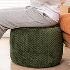 Ottoman Foot Rest Round 18x18x14In, Forest Green,Footstool for Living Room - Image 4