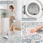 Anidaroel Desk Chair Mat for Hardwood Floor/Tile Floor, 36"x48" Boho Computer Chair Mat, Anti-Slip Floral Office Rugs for Rolling Chairs, Low Pile Beige Desk Chair Mats for Hardwood - Image 7