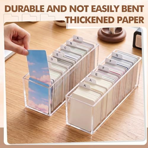 Chuangdi 1000 Pcs Trading Card Dividers with Tabs, Blank Paper Divider Card for Storage Boxes, Standard Vertical for Games Sports TCG Playing Cards Storage, 2.6 x 3.7 Inches - Image 5