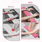 Leolee L-Shaped Desk Long Wrist Rest Elbow 60CM, Pink Arm Rest for Desk - Image 3