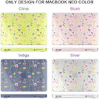 for MacBook Neo 13 inch Case 2026 (Model A3404, A18 Pro) Precision Fit & Scratch Unique Design Hard Shell, Keyboard Cover, Trackpad Protector, 2 OTG Adapter, for Women Cute, Dried Flower - Image 4