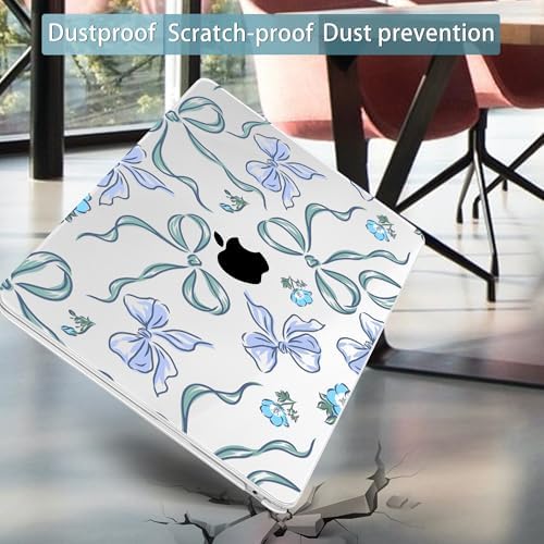 Mektron for 2026/2025/2024/2023 MacBook Air 15 INCH M5 A3448 /M4 A3241 /M3 A3114 /M2 A2941 Case, Printed Plastic Hard Shell Cover with 15.3" Liquid Retina Display Touch ID, Bows C355 - Image 6