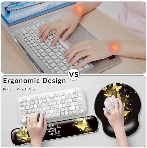 Desk Mat Set Keyboard and Mouse Pad with Wrist Rest Support - Image 5