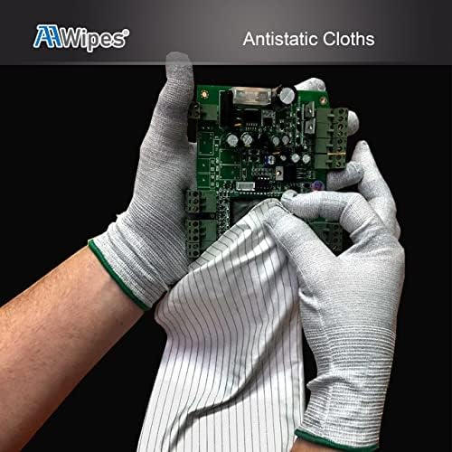 AAWipes ESD-Safe Wipes (9"x9", 100 pcs) - Lint-Free Cleanroom Cloth Wipers, Polyester-Carbon Blend (CE16009) (Pack of 2) - Image 3