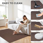 Sycoodeal Chair Mat, 40" x 48" Office Chair Mat for Hardwood and Tile Floor, Heavy Duty Floor Protector for Rolling Chairs, Non-Slip,Computer Mat for Home Office(Brown) - Image 6