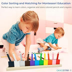 Montessori Crayon Holder for Kids - Craft Supply Organizer - Classroom Storage Caddy Case - Perfect for Colored Pencils [Crayons or Pencils NOT Included] (Standard) - Image 2