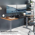 VIVO Black/Vintage Brown 71 x 30 in Table Top, DESK-TOP72-30BN - Image 4