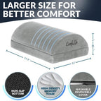 ComfiLife Foot Rest for Under Desk at Work – Adjustable Height Memory Foam Foot Stool for Under Desk, Office Chair & Gaming Chair – Ergonomic Footrest for Back & Hip Pain Relief (Gray) - Image 5