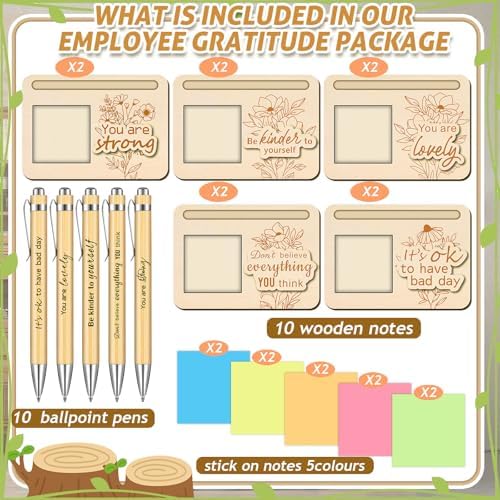 Dispowreath 10 Set Employee Christmas Appreciation Gift Sticky Note Holder - Image 3