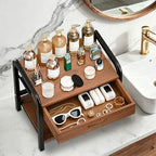 Printer Stand with Wooden Storage Drawer for Desk - Image 2