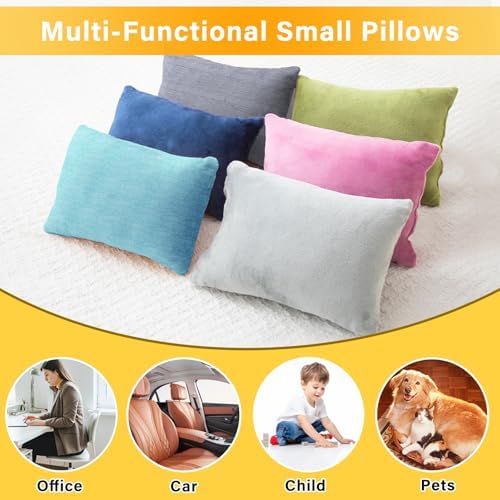 1 MIDDLE ONE 2 Pack Small Pillow, Cooling Memory Foam Mini Pillow 11 X 7 Inches for Sleeping, Travel, Neck, Knee Support, Tiny Cushion for Pet, Dogs (Grey) - Image 5
