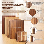 4 Pcs Book Cutting Boards Set with Wooden Bookend Holder Acacia & Wenge & Rubberwood & Walnut Wood Book Shaped Solid Wood Cutting Board for Kitchen Fruits Vegetables Meat Fish Cheese Bread - Image 2