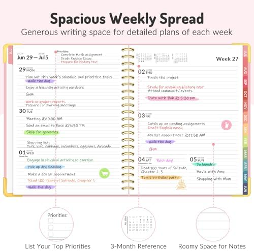 Jul 2026 - Dec 2027 Planner, Forvencer 18 Month Planner 2026-2027, 8.5"x11" - Image 4