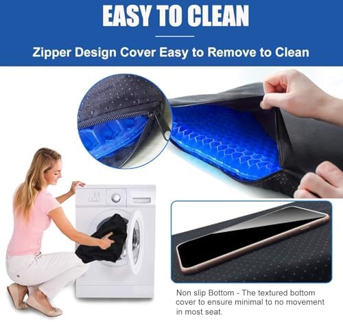 Gel Seat Cushion for Long Sitting, 19" x 18" Super Large & Thick - Image 7
