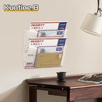 Kuntine.B 6 Pack Clear Single Pocket File Holder Hanging Wall Organizer, Wall Mount Mails Magazines Organizer for Office and Home - Image 6