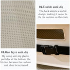 Desk Chair Cushion with High Back Support Office Chair Seat Pad with Non-Slip Bottom for Office Car Home Dining Room Kitchen - Image 3