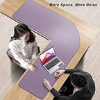 Vyaaa L-Shaped Gaming Mouse Pad, Corner Desk Mat, 43" x 43" x 15.7", Purple - Image 4