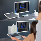 VIVO Fully Adjustable 13 to 32 inch Single Computer Monitor and Laptop Desk Mount Combo, Stand with Grommet Option, Fits up to 17 inch Laptops, White STAND-V002CW - Image 6