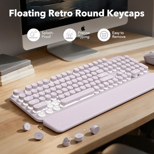 Rechargeable Backlit Wireless Keyboard and Mouse Combo, Magnetic Wrist Rest - Image 4