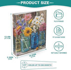 Wildflower Glass Jar 3 Ring Binders 1.5 Inch Clear View Three Ring Binders Versatile Binder for Work School Office Supply 1 Pack - Image 5