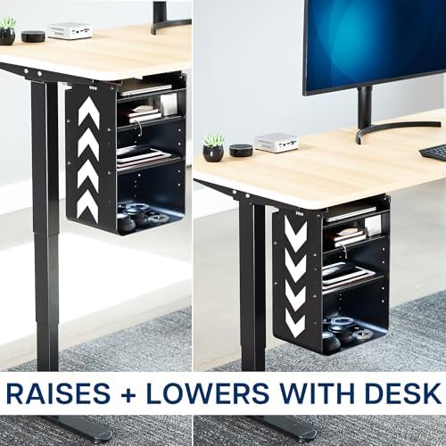 VIVO Black Under Desk Storage Cabinet, DESK-SC01 - Image 6