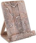 Wedding Gifts Mandala Wooden Cookbook Stand for Kitchen Counter Recipe Book Holder for Cooking, Solid Wood Chopping Board Style Foldable and Durable Recipe Holder for Tablets and Cookbooks by EximiousIndia