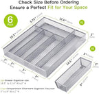 Neudeco Drawer Organizer Set, Silver Mesh, 6 Pack - Image 2