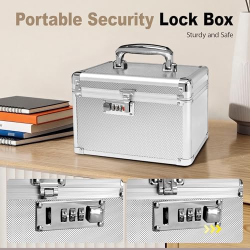 Silver Medication Combination Lock Boxes with Code Small - Image 2