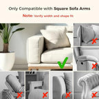 Wealone Black Couch Arm Tray, Sofa Arm Table with TV Tray & Storage Box - Image 4
